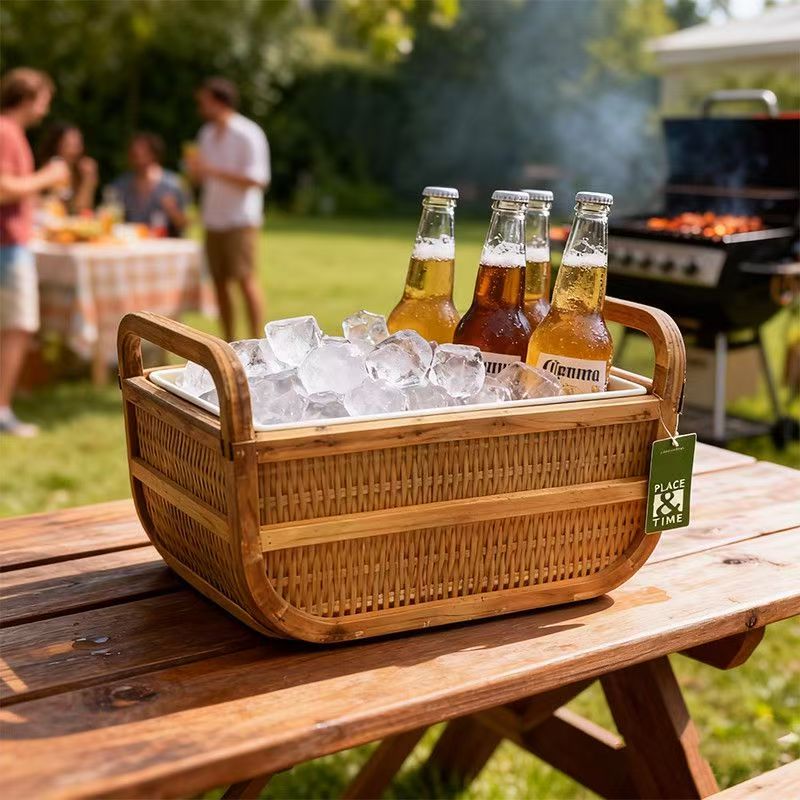Product Name: Handled Woven Ice Bucket Storage Basket