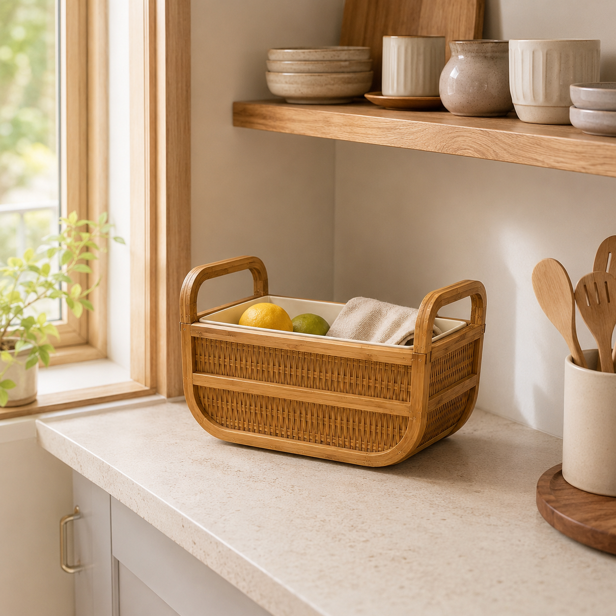 Product Name: Handled Woven Ice Bucket Storage Basket