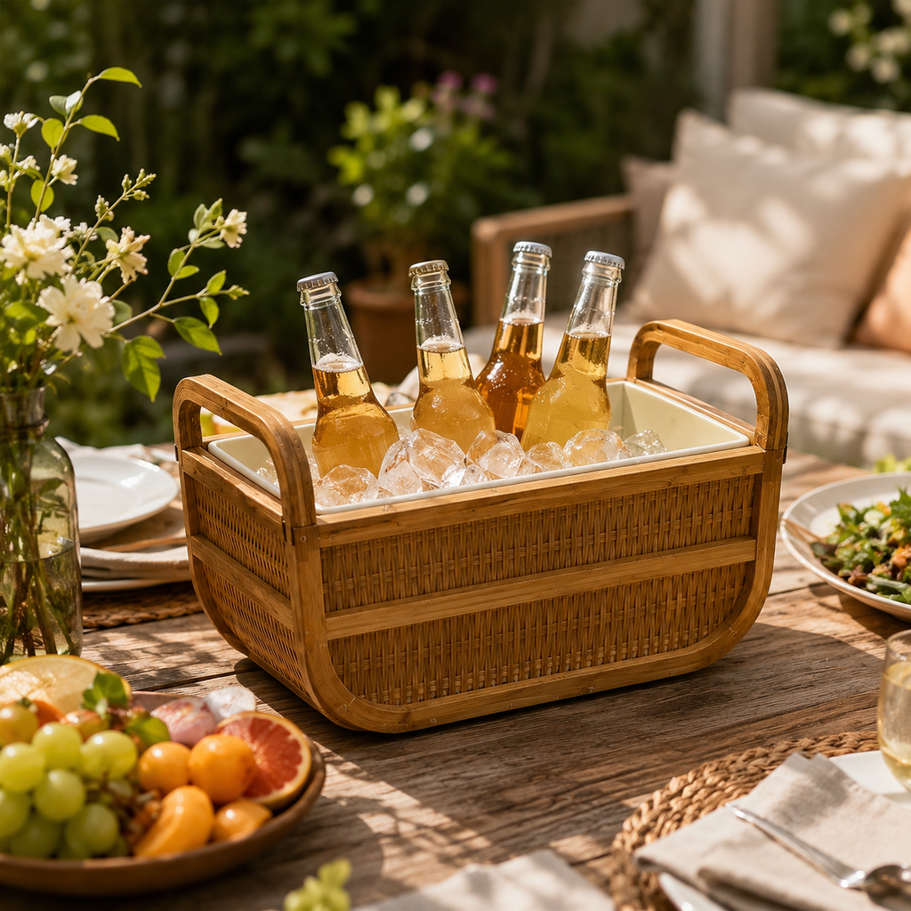 Product Name: Handled Woven Ice Bucket Storage Basket