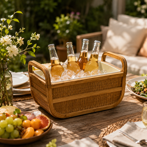 Product Name: Handled Woven Ice Bucket Storage Basket