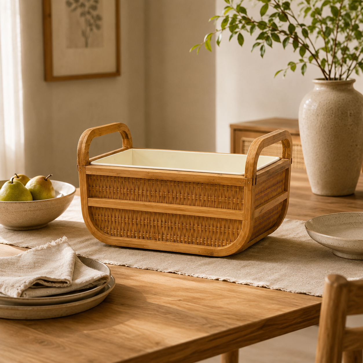 Product Name: Handled Woven Ice Bucket Storage Basket