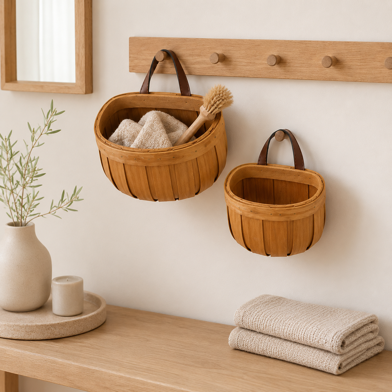 Product Name: Bamboo Hanging Storage Basket