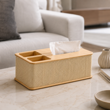 Bamboo Tissue Box Organize