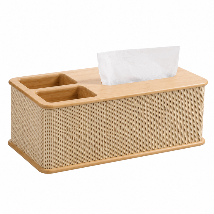 Bamboo Tissue Box Organize