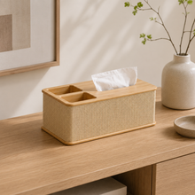 Bamboo Tissue Box Organize