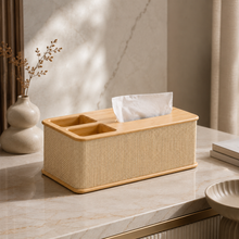 Bamboo Tissue Box Organize