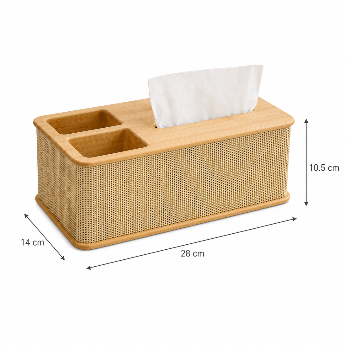 Bamboo Tissue Box Organize