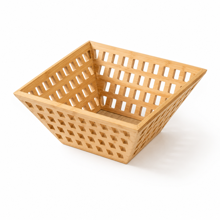Openwork Bamboo Storage Baske