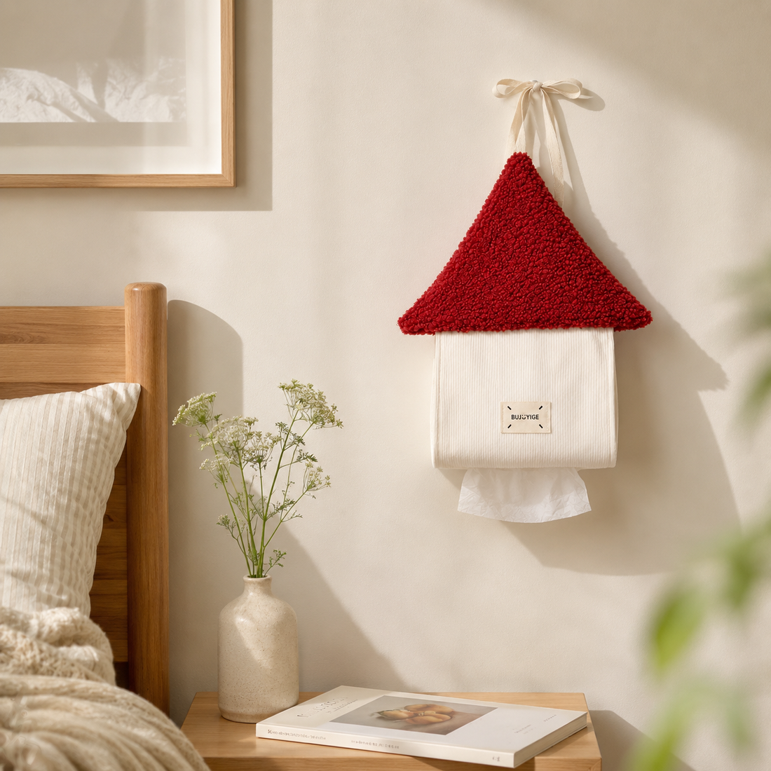 House-Shaped Wall Hanging Tissue Holder | Sherpa Roof