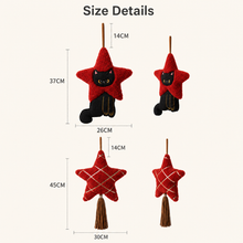 Red Plush Star Hanging Ornament | Cat & Tassel Designs