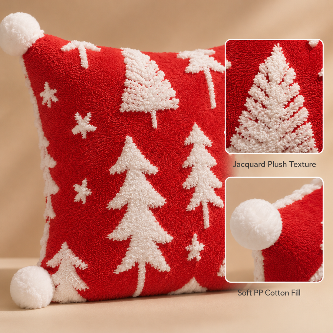 40cm Christmas Tree Pillow | Plush Holiday Cushion