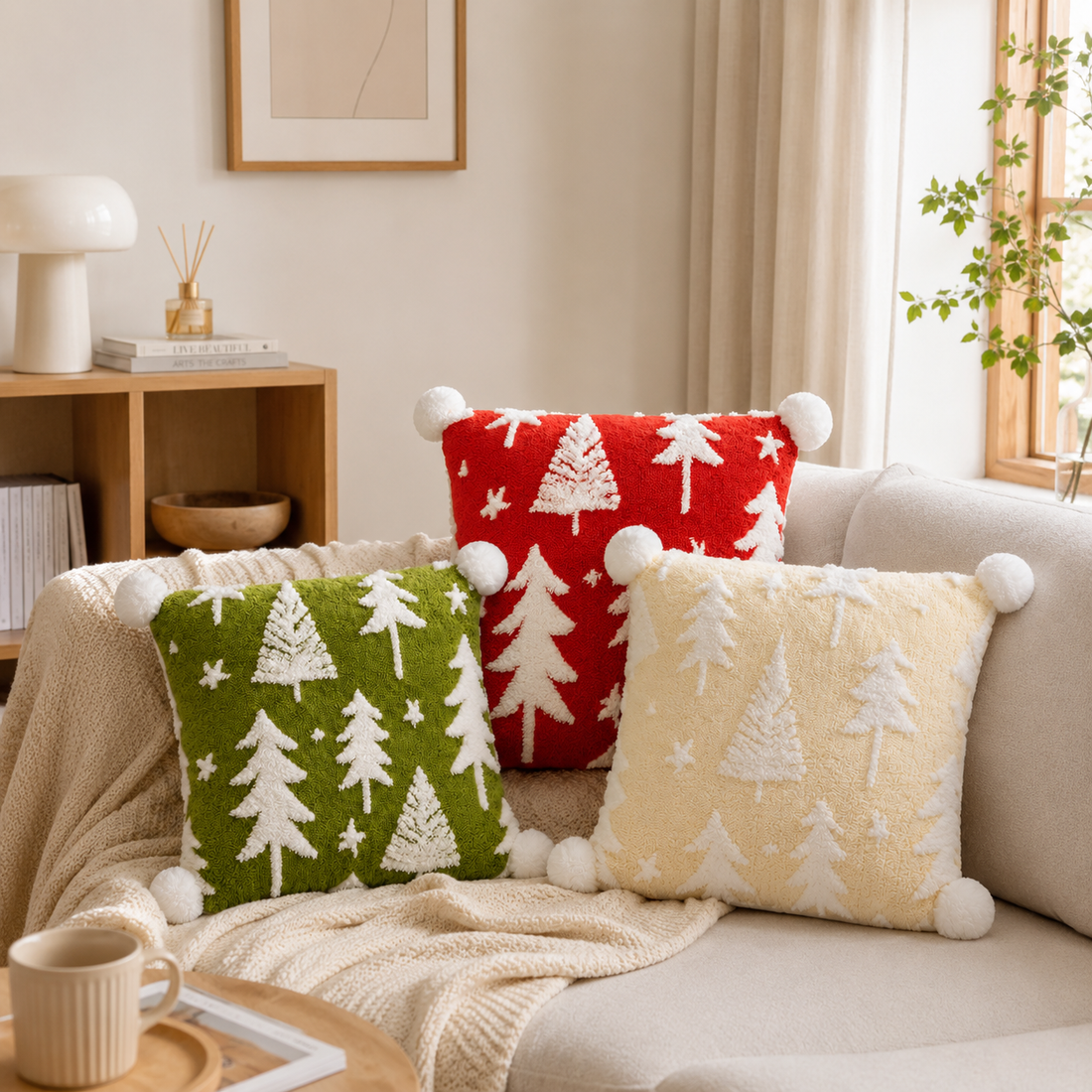 40cm Christmas Tree Pillow | Plush Holiday Cushion