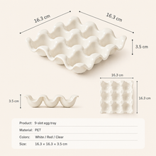 9-Egg Refrigerator Tray | Stackable PET Egg Holder