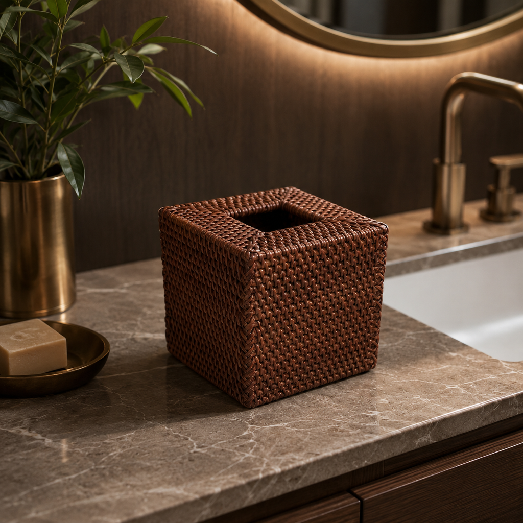 Rattan Tissue Box