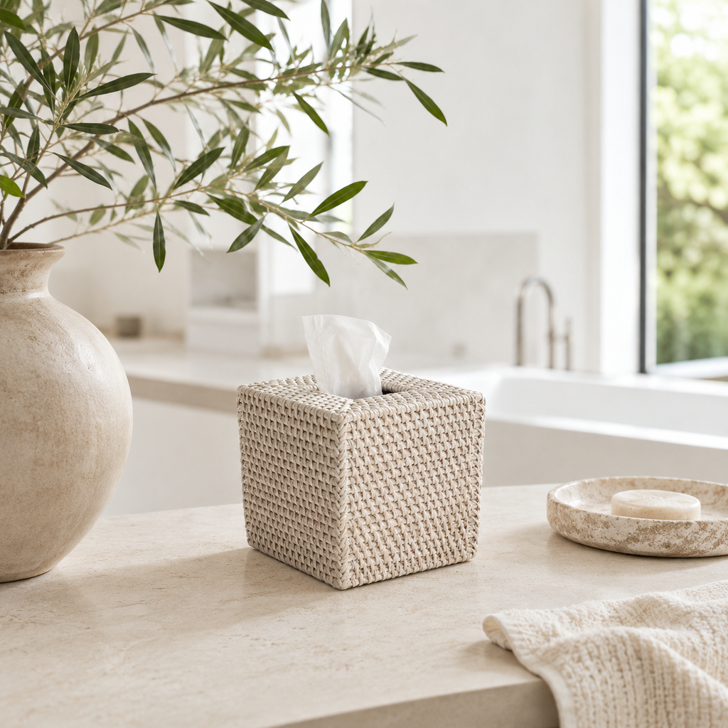 Rattan Tissue Box