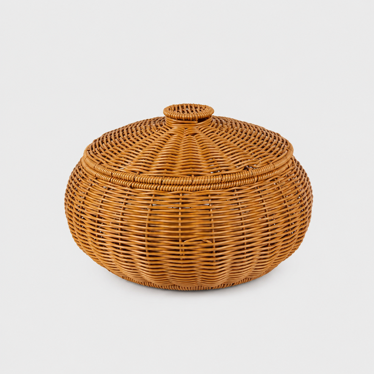 Rattan Lidded Baskets