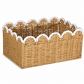 Scalloped Edge Woven Storage Basket