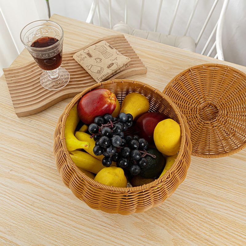 Rattan Lidded Baskets