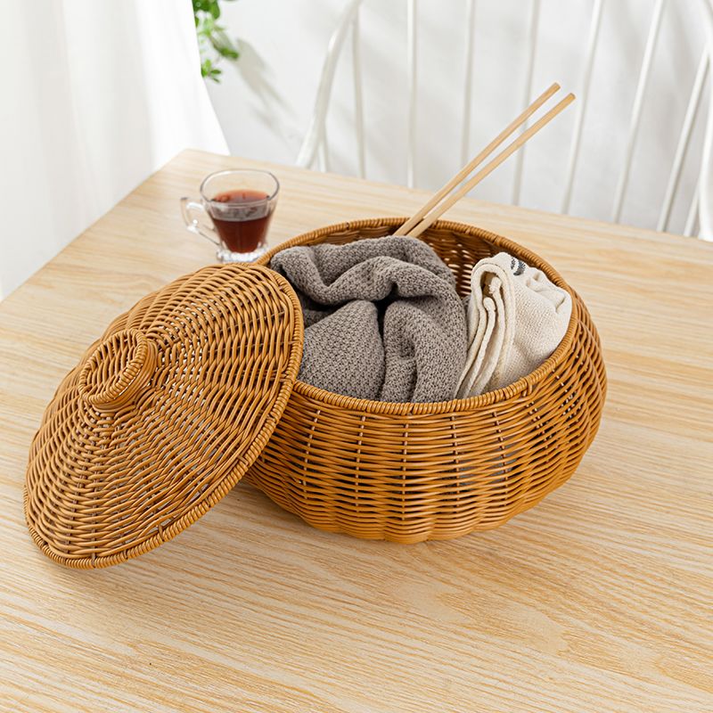 Rattan Lidded Baskets